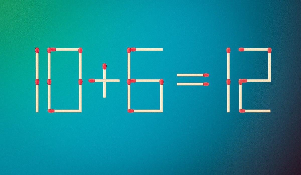 Du musst nur ein Streichholz ziehen, damit die Gleichheit stimmt: ein Rätsel für Genies