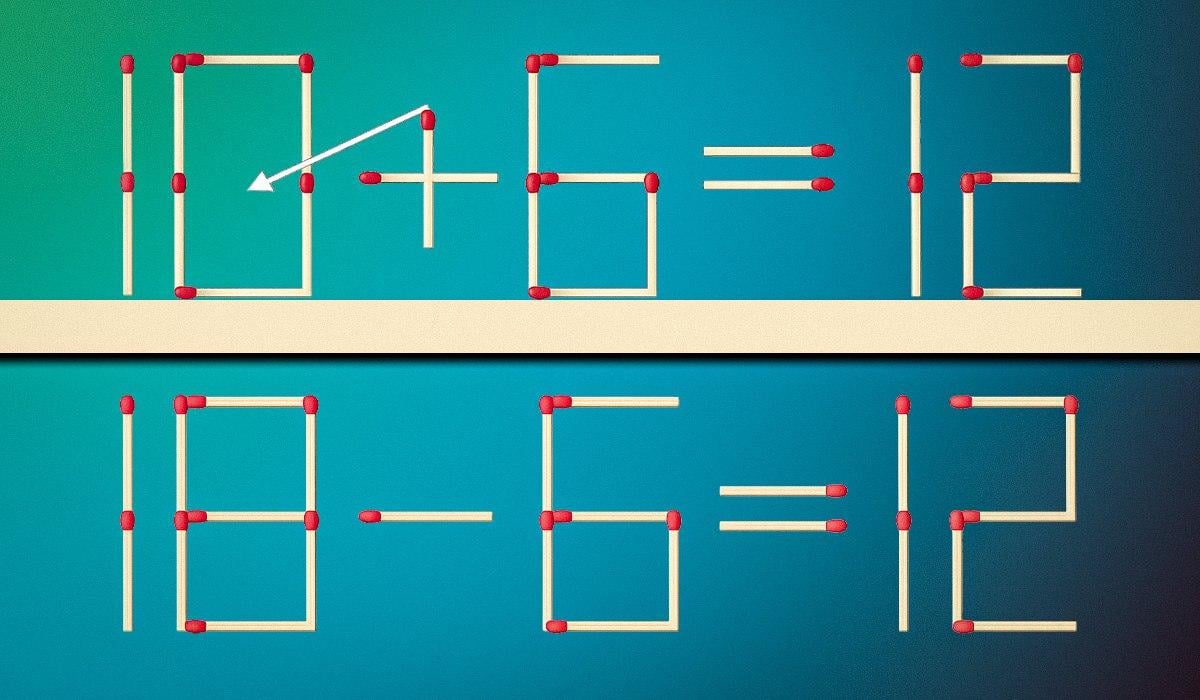 Sie brauchen nur eine Übereinstimmung zu ziehen, um die Gleichheit richtig zu machen: ein Rätsel für Genies