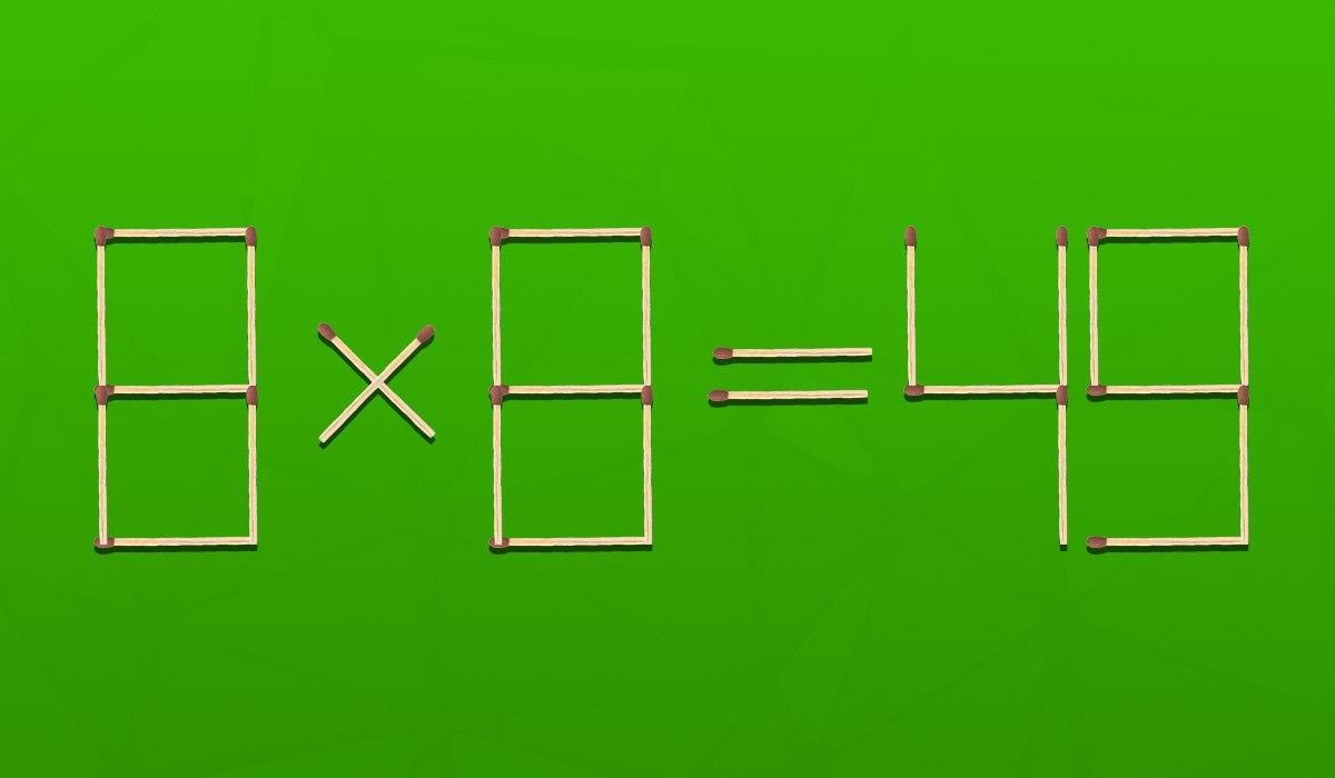 Denkaufgabe: Du musst ein Streichholz verschieben, um einen Fehler zu beheben