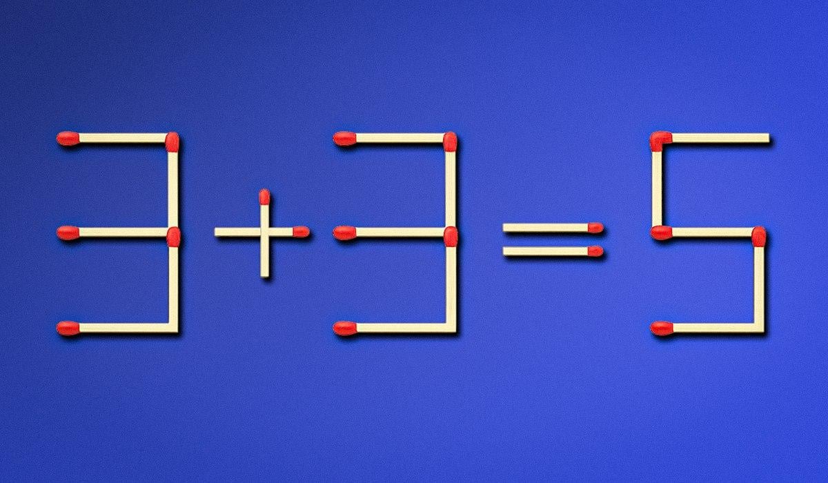 Man muss ein Streichholz umdrehen, um einen Fehler zu korrigieren: ein schneller IQ-Test