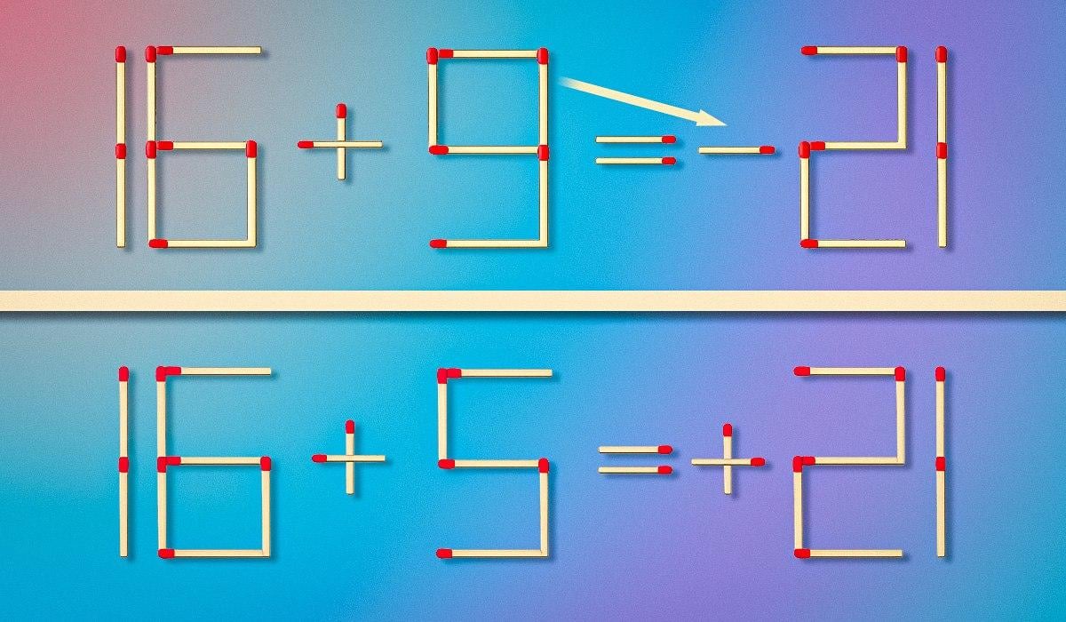 Welches Streichholz muss gezogen werden, um die Gleichheit zu korrigieren: ein schneller Test zur Überprüfung des IQ