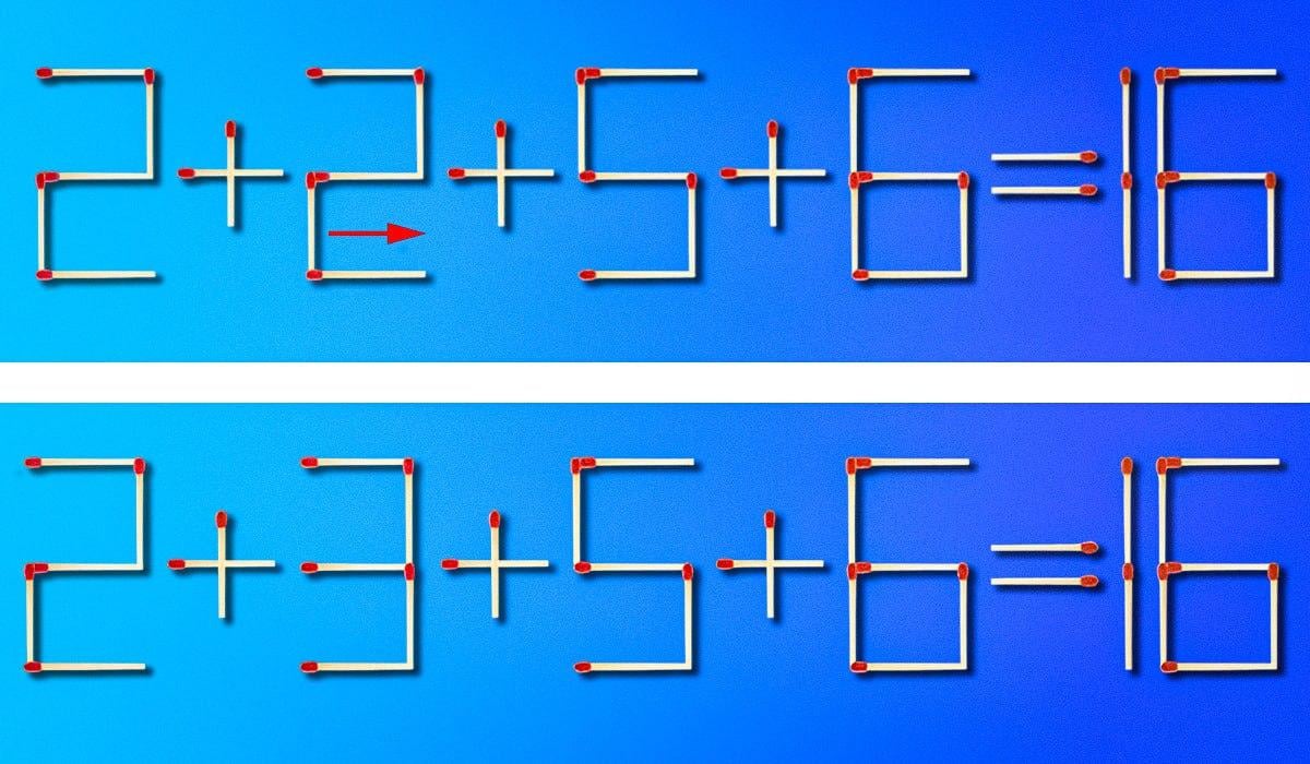 Um den Fehler zu korrigieren, müssen Sie nur ein Streichholz verschieben: ein anspruchsvolles Rätsel