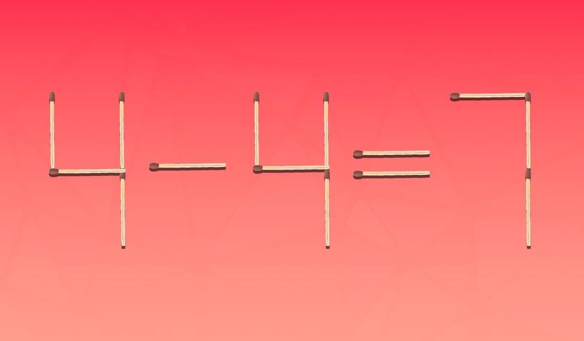 Mathe-Rätsel: Du musst nur ein Streichholz ziehen.