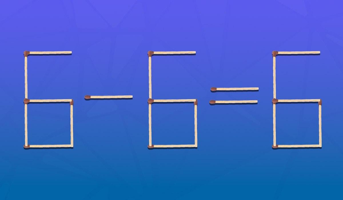 Welches Streichholz muss gezogen werden, damit die Gleichheit richtig ist: ein schneller IQ-Test