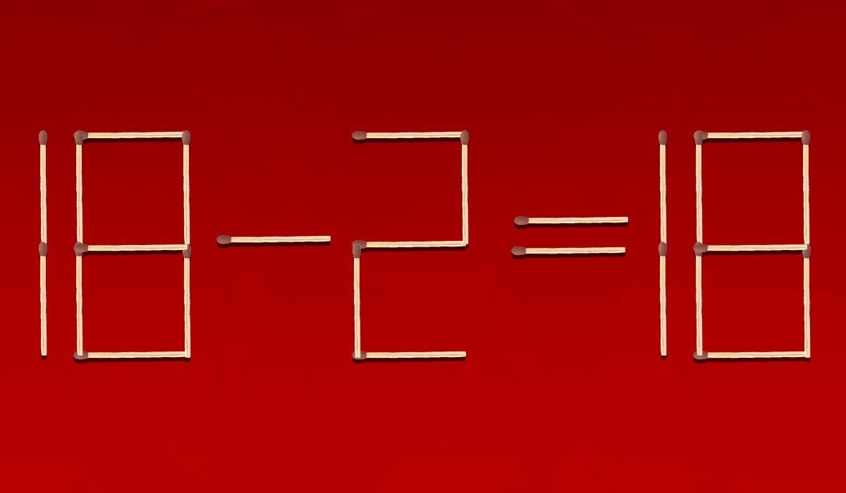 7-Sekunden-Rätsel: nur ein Streichholz muss verschoben werden