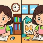 IQ-Test: Finde 3 Unterschiede in einem Bild eines Schülers mit